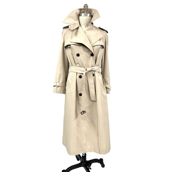 Etienne Aigner Jackets & Blazers - 70s VTG Etienne Aigner Trench Coat Double Breasted Fully Lined Belted  Womens L